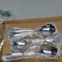 12-Piece Soup Spoon Set, 6.4-Inch Stainless Steel Round Spoons Dessert Spoons, Shell Pattern Teaspoons, Mirror Polished spoons silverware, Dishwasher Safe