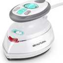 BEAUTURAL Mini Travel Steam Iron for Clothes with Dual Voltage, Temperature Control, NonStick Soleplate and Cord Storage, Ideal for Sewing, Quilting and Handcraft