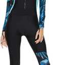 Akaeys Women's Full Body Swimsuit Rash Guard One Piece Long Sleeve Long Leg Swimwear with UV Sun Protection (X-Large)