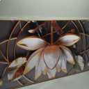 Lotus Flower Wall Art for Living Room, Floral Canvas Wall Decor for Bedroom, Black White and Gold Picture Print, Large Size 59 x 29 Inches Framed (59L" x 29W", LOTUS-10[F])