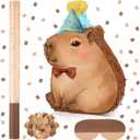Seematn Capybara Piata Bundle Capybara Birthday Party Supplies Animal Piata Bundle with a Blindfold, Bat and Confetti for Birthday Baby Shower Party Decorations