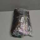 YEAME Curly Wigs for Black Women - Kinky Curly Afro Wig with Bangs, Brown Mixed Black, 15 Inch, Heat Resistant Synthetic Fiber