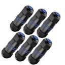 VCELINK Waterproof RJ45 Coupler IP68 Short Profile, Cat6/Cat5E/Cat5 Waterproof Ethernet Connector Shielded, Outdoor Network LAN Cable Extender PoE, 3.23in (Blue-6 Pack)