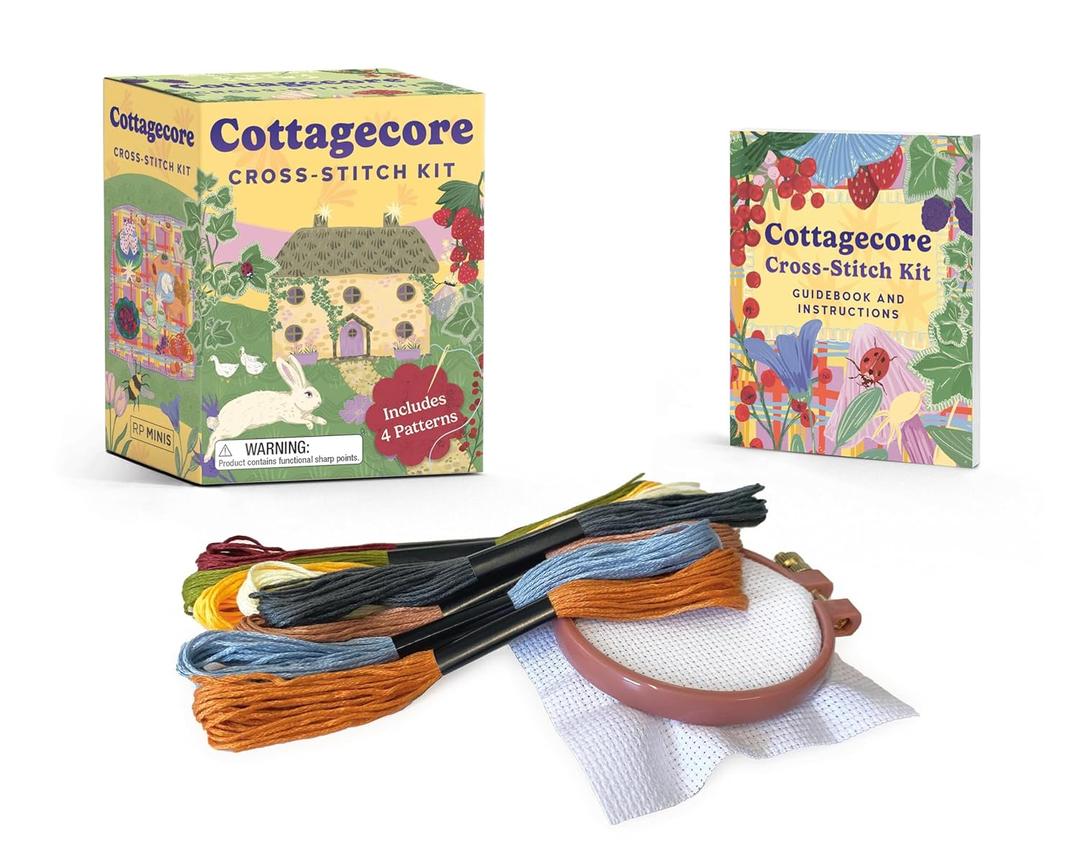 Cottagecore Cross-Stitch Kit: Includes 4 patterns (RP Minis)