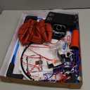 Upgraded LED Light Indoor Mini Basketball Hoop (Navy Blue)