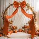 Wavwavw Giant Bow Decor Christmas Tree Topper Decoration Big Bows for Room Wall Backdrop 75x18 Inch Ribbon Tie for Wedding Christmas Fall Birthday Party Baby Shower Supplies (Terracotta, Satin)