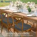 Favoyard Outdoor Chair Cushions 19"x19"x2" Set of 4 Waterproof Seat Cushion for Patio Furniture with 3-Year Fade Resistant Removable Cover Attach Straps Hidden Zipper Round Corner for Yard Garden