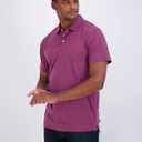 3 x Real Essentials 3 Pack: Men's Casual Jersey Cotton Short Sleeve Quick Dry Breathable Polo Shirt -  (L)