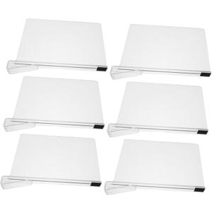 6pcs Acrylic Shelf Dividers: for Shelves Adjustable Clear Closet Separator Clear Wardrobe Organizer - for Home and Storage Organization