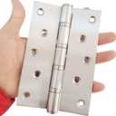 Heavy Duty Door Hinges Stainless Steel Ball Bearing Hinges 6 Inch Door Hinge for Interior & Exterior Doors Square Corners,Heavy Duty Wood Door with Mounting Hardware 2 Pack (White, 6 Inch)