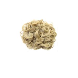 Curly Gray hair bun Elastic Net Synthetic Hair Bun With Two Plastic Combs Updo Cover Accessories For Women #16