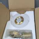 Modern Wall Sconce Industrial Mid Century Bathroom Vanity Wall Light with White Globe Glass Lampshade Brushed Brass Finished Lighting Fixture (Gold Color)