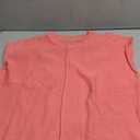 Saodimallsu Womens Summer Cap Sleeve Tops Casual Crew Neck Loose Fit Knit Lightweight Sweater Pullover Top (Small, Watermelon Red)