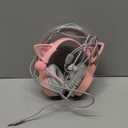 Lightweight Gaming Headset with Detachable Cat Ears, RGB Lighting, Wired Over Ear Headphones with Mic for PC, PS4, PS5, Switch, Stereo Surround Sound, Self-Adjusting Headband