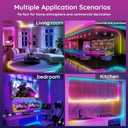 FBZ 200Ft Led Rope Lights, Flexible Neon Lights Control with App/Remote, Multiple Modes, IP65 Outdoor RGB Waterproof, Music Sync Gaming Light Strip for Bedroom Decor