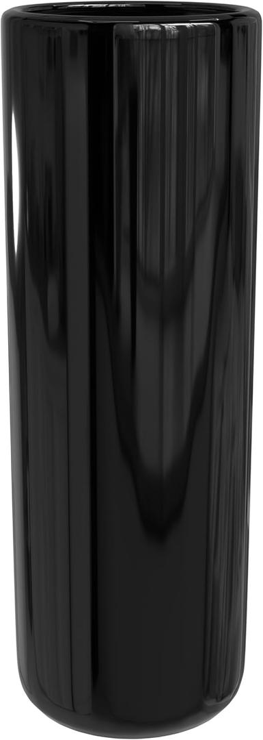 Oriental Furniture 24" Solid Black Porcelain Umbrella Stand