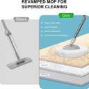 Compact Spin Mop for Apartments & Small Spaces, Clean & Dirty Water Separation Mop Bucket for Pet Owners & Daily Cleaning,360 Swivel Wheels, Safe for Hardwood & Tile, Adjustable Handle, 6 Mop Heads