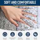 2 x XIYUNTE Shaggy Bathroom Rugs 24x16, Extra Thick 2000GSM Non Slip Bath Mat with Drain Groove Rubber Backing, Washable Quick Dry Absorbent Microfiber Bath Rugs for Bathroom Floor Tub Shower, Gray White
