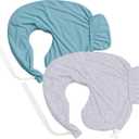Nursing Pillow Covers ONLY Compatible with My Brest Friend Nursing Pillow (2 Pack Covers-Pillow NOT Included) (Mix Grey&slate)