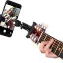 Guitar Head Phone Holder for Live Broadcast Video Recording, Suitable for iPhone and Samsung Smart Phones, Compatible with Electric Guitar/Bass/Ukulele