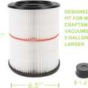17816 Filter for Craftsman Shop Vac Air Filter, Replacement for Craftsman Wet Dry Vac Filter for Craftsman 9-17816 Vacuum Filter 5 6 8 12 16 Gallon and Larger Vacuum Cleaner 2 Pack