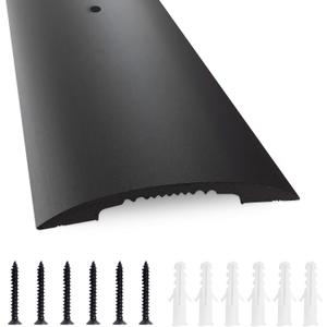 NeatiEase Heavy Duty Door Thresholds for Exterior Doors Interior Doors, 36 Inch Aluminum Thresholds for Doorways, Metal Threshold Transition Strip 4" Wide 1/2" High (Black)