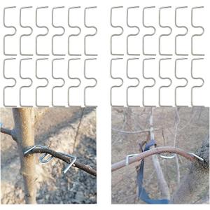 2 x LEILIN Fruit Tree Branch Puller Tying Machine Farm Tools Plum Tree Open Angle Pull Branch Bending Tool Fruit Branch Branch Spreaders Fruit Trees Branch Support 24PCS (M-3.9(inch))