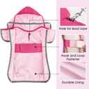 Lukovee Dog Raincoat, Adjustable Dog Rain Jacket with Clear Hooded Double Layer for Large Medium Small Dogs Puppies, Waterproof Rain Coat Poncho with Reflective Storage Pocket & Rim (Fuchsia, S)