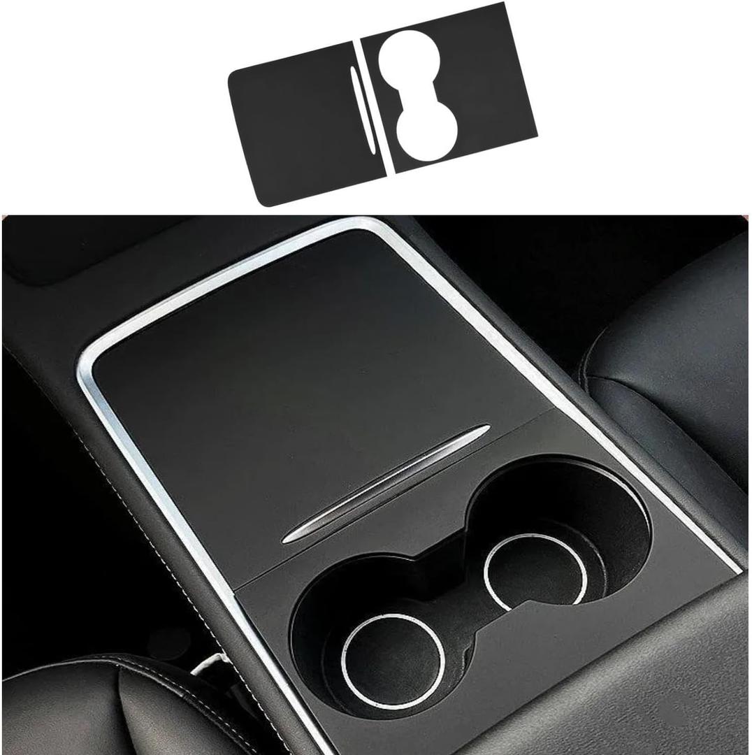 frani Center Console Wrap (Matte Black Edition) Designed for Tesla Model 3/Y 2021-2025,Tesla Center Console Cover for Model 3/Y(Not for Model 3 Highland 2024-2025)