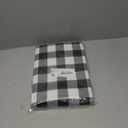 Misaya Rectangle Waterproof Vinyl Table Cloth, Buffalo Flannel Backed Tablecloth, Wipeable Plastic Table Cover for Dinner, Kitchen, Outdoor (60" x 84", Black and White)