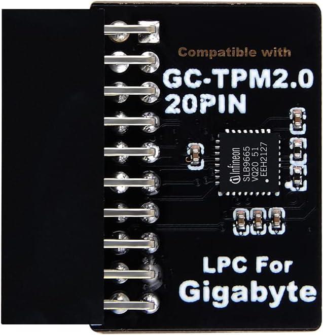 TPM2.0 Module LPC 20Pin Module with Infineon SLB9665 for Gigabyte Motherboard Compatible with GC-TPM2.0