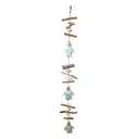 Beachcombers 37" Hanging Decorative Indoor Wood Drop w/Turtles & Driftwood Theme Accent Piece Home Kitchen Living Room Bedroom Summer Coastal Nautical Beach House Decor Decoration Beige
