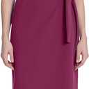 Donna Morgan Women's Women's Dresses Sleeveless Boatneck Side Gathering and Tie Dress (Purple)