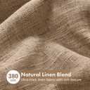 MIULEE Thick Linen Curtains 90 Inches Long Brown Tan Semi Sheer for Farmhouse/Living Room/Bedroom, Linen Textured Light Filtering Window Privacy Drapes with Back Tab Rod Pocket, 42Wx90L, Set of 2