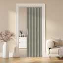 AJAZZ 100% Blackout Magnetic Door Curtain Accordion Doors Interior Closet Door Curtain Invisible Applicable Bedroom Room Living Room Doorway (Grey 52" W x 78" L 1 Panel)
