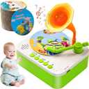 Kids Phonograph Toddler Record Player， with 96 Learning Cards, Early Education Machine Record Player Music Box Storyteller pop Speakers, Gift for Boys and Girls