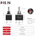 1Pcs Rocker Toggle Switch 12V 20A Heavy Duty Racing Car Auto SPST On/Off Toggle Switch Red LED Illuminated 6 Pin with Yellow Waterproof Safety Cover Third Gear Green/red/Green