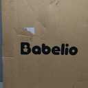 Babelio Baby Gate for Stairs, Kitchen & Doorways, No Bottom Bar| Easy Installation| One-Handed Operation| Auto-Close| Hardware Mount (Drill Needed) Safety Dog Gate (White - B17, 24-39" W, 28" H)