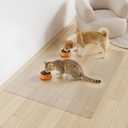 3'×4' Frosted Clear Waterproof Area Mat for Hard Floor, No Scratches Plastic Floor Mat for Litter Boxes, Spill-Resistant Easy Cleaning Floor Protector for Under Refrigerator, Plant Pots