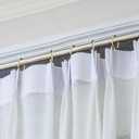 Hotop 60 Pieces 1.65 Inch Metal Drapery Curtain Rings Curtain Hanging Rings and 60 Pieces Metal Drapery Pin Hooks for Drapes Window Door Shower (Gold)
