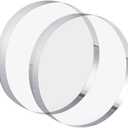 CiaoHER 1in Thickness 6in Diameter Acrylic Disc Display Block Clear Polished Round Pedestal Stand Riser 6" x 6" x 1", 2 Pack