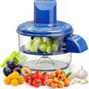 Electric Grape Peeling Machine, Automatic Fruit Peeler for Cherry Tomato, Plum and Small Fruits, Cordless Rechargeable Kitchen Tool for Home Use, Easy Cleaning Design (Blue)
