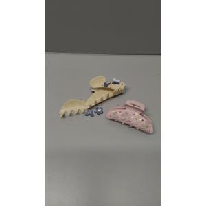 HAIMEIKANG 2 PCs Acrylic Bow Hair Claw Clips for Women  Cute Banana NonSlip Strong Hold Barrettes Y2K Hair Clips for Thick Thin Hair