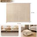 Goyuu Area Rug 8x10, Machine Washable Rug, Faux Wool Blend, Natural Ivory