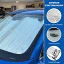 Sun Walker Car Windshield Sun Shade, UV Protection Auto Windscreen Shield Cover Heat Blocker, Foldable Front Window Sunshades for Most Sedans Trucks SUVs, Car Accessories