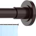 CorkLatta Bronze Shower Curtain Rod 31 to 80 Inch,1 Inch Diameter Adjustable Spring Tension Stainless Steel Telescoping Rod,Easy Install,No Rust