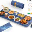 Food Warming Mat Extra Large 37"x15" with APP Control, Electric Warming Tray Adjustable Temp 99 Hour Timer Dishwasher Safe, Warming Mat for Food, Roll Up Portable Food Warmers for Parties Buffet