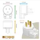 Right Angle Nema 5-15P 15A 125V AC Plug, [ETL] Easy Assembly 90 Degree USA Canada Male DIY Rewirable 12 Directions Adjustable AC Connector White 5-Pack AD0176-5