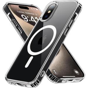 Magnetic for iPhone X/XS Case Compatible with MagSafe,Not Yellowing,Military Grade Protection,Ultra Thin Shockproof Phone Case for iPhone X/XS-Clear