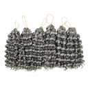 QUEENTAS 8 inch Beach Crochet Hair Water Ocean Wave Wand Afro Twist Crochet Gre Gogo Crochet Hair for Women Hair Extensions (8inch,#Gre)